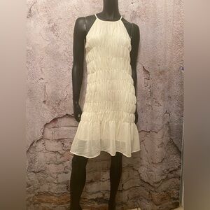Cupshe Ivory Tiered Party Dress
